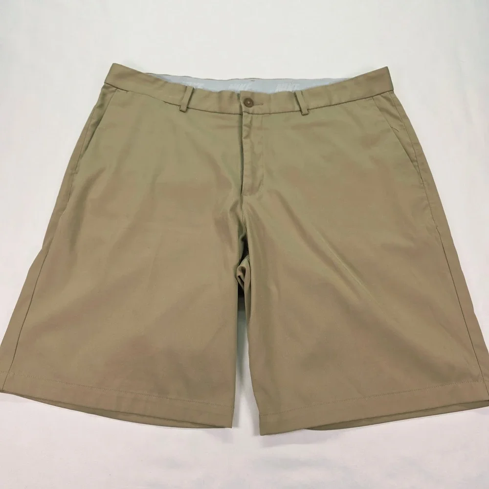 Nike Golf Dri-FIT Shorts‎ Mens 36 Tan Khaki Standard Fit Performance Athletic